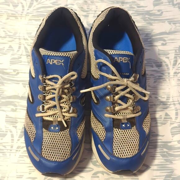 Apex Men's Stealth Runner Active Athletic Running Shoe V Last White/Blue Size 11 - Picture 2 of 9